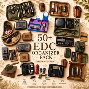 50+ Kit per l'organizzazione quotidiana / Portapillole STL / Contenitore / Vassoio EDC / Pacchetto STL / Portafoglio EDC / Perline EDC / Download digitale