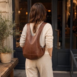 Leather Backpack, Soft Vest Style Travel Bag, Anti Theft Everyday Gift