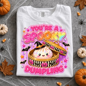 Spooky Dumpling Png, Glitter Halloween, Kawaii Halloween, You're A Glitter Dumpling Png, Kids Shirt Png, Cute Halloween Design, Kawaii Witch