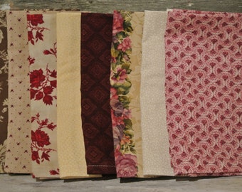 Set of 8 Different Solids Prints Cloth Dinner Napkins