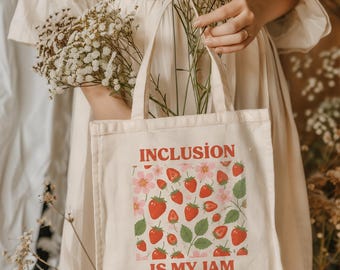 Inclusion Is My Jam Tote Bag, Neurodiversity Tote Bag,, SPED Teacher Gift, Autism Awareness, Inclusion Advocate