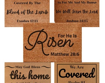 Bible Verse Doormat, 5 Design Options, Christian Doormats, Front Door Decor, New Home Gift, Home Decoration