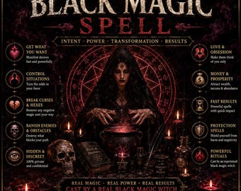 Black Magic Spell | Powerful Black Witchcraft Service | Dark Magic Ritual | Shadow Work & Manifestation Spell | Personalized Occult Magic