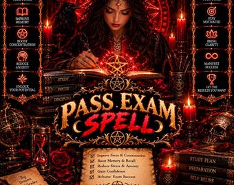 Zaklęcie na egzamin | Magia sukcesu na egzaminie | Szczęście w teście, koncentracja na nauce, pamięć, pewność siebie i osiągnięcia akademickie