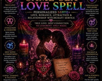 Same Sex Love Spell | LGBTQ+ Love & Attraction Witchcraft Service | Gay Lesbian Romance Ritual | Relationship Devotion Magic