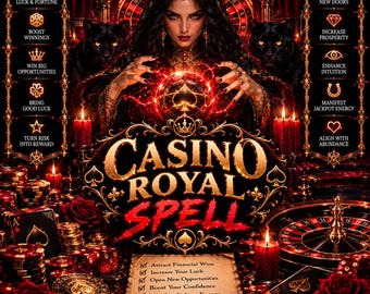 Zaklęcie Casino Royal | Czary szczęścia w kasynie | Szczęście w hazardzie, fortuna, energia wygranych, pieniądze i manifestacja gracza high roller