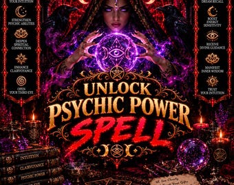 Odblokuj zaklęcie mocy psychicznej | Czarostwo zdolności psychicznych | Intuicja, trzecie oko, świadomość duchowa i rozwój psychiczny
