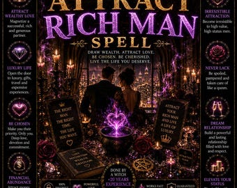 Attract a Rich Man Spell | Wealthy Man Attraction Witchcraft | Rich Husband & Provider Energy Ritual | Luxury Love, Romance Abundance Magic