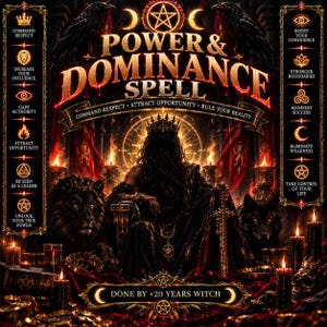 Power & Dominance Spell | Personal Power Witchcraft | Authority, Confidence, Leadership, Influence Commanding Presence