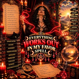 Everything Works Out in My Favor Spell | Good Luck Witchcraft | Favorable Outcomes, Positive Energy, Success & Life Alignment