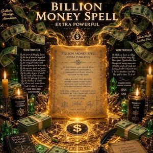 Billion Money Spell, Abundance Wealth Ritual, Debt Clearing, Infinite Cash Flow (Digital Delivery)