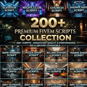 Fivem Script Pack, 200+ Premium Script Pack. Helt optimerad