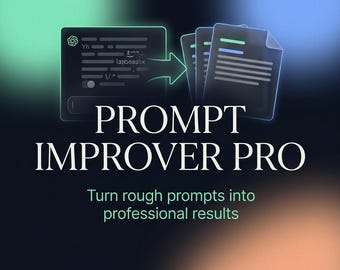 Prompt Improver Pro | Ferramenta de geração de prompts com IA (aplicativo HTML)