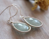 Aquamarine Drop Earrings-Dangle Earrings -Blue Jewelry-  Aquamarine Jewelry -Birthstone Jewelry