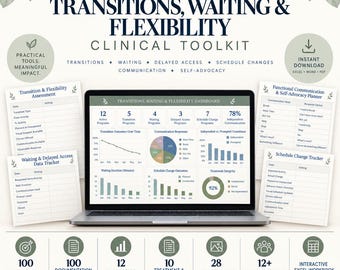 Transitions Waiting and Flexibility Toolkit | BCBA ABA Goals, Data Sheets, Visual Supports, Delayed Access & Treatment Planning