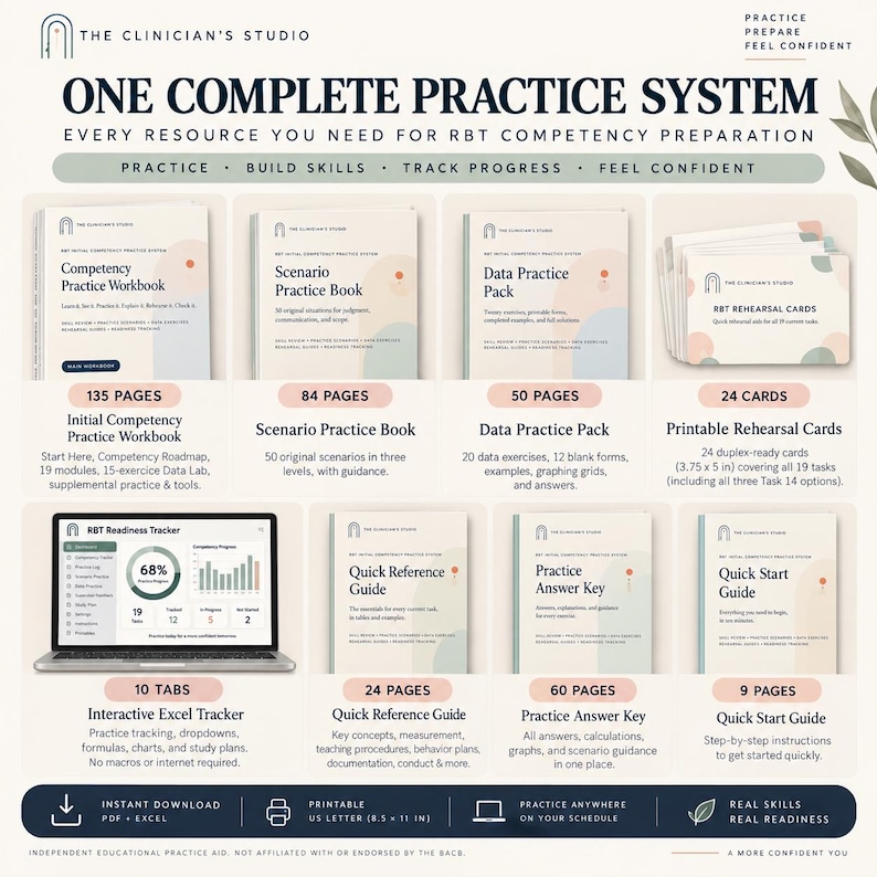 RBT Initial Competency Assessment Practice Bundle | 2026 RBT Workbook ...