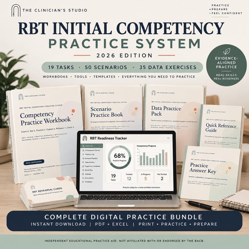RBT Initial Competency Assessment Practice Bundle | 2026 RBT Workbook ...