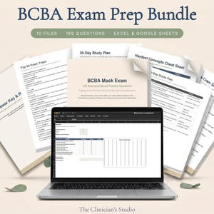 Paquete de preparación para el examen BCBA / 185 preguntas de examen simulado con escenarios + Hoja de cálculo con calificación automática y justificaciones de las respuestas para cada opción / Alineado con la 6.ª edición