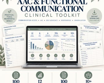 AAC and Functional Communication Toolkit | BCBA Communication Goals, AAC Access, Data Sheets, Self-Advocacy & Partner Training