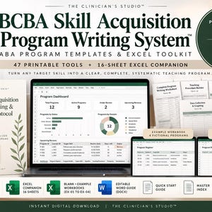 BCBA Skill Acquisition Program Writing System | ABA Program Templates & Excel Toolkit