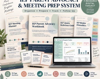 IEP Parent Advocacy Toolkit | IEP Meeting Prep Binder | Special Education Parent Planner | Goal Progress Tracker | IEP Organizer