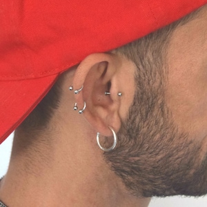 Hoops for men,  Mens earrings, Single earring