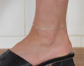 Anklet, Ankle bracelet, Summer anklet, Sterling silver anklet, Silver foot jewelry, Minimalist anklet