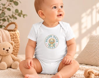 Coastal Baby beach Clothes: summer baby Romper & Oneder the Sea Seashell Bodysuit, infant onesie