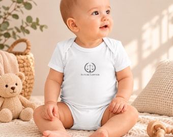 Regalo para bebé futuro abogado: Pelele de abogado para mamá y papá abogados. Regalo ideal para baby shower, para mamá primeriza o para recién nacido.