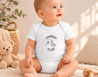Western cowboy club Baby Romper - Cute Cowboy Outfit: Ideal Country Gift Cowgirl Infant Bodysuit, Baby Onesie