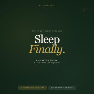 Sleep Finally Ebook | Insomnia Relief, Sleep Science Guide (Digital Download)