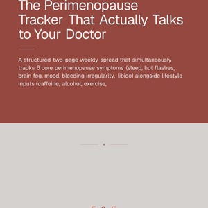 Perimenopause Symptom Tracker Printable | Weekly Hormone & Mood Log | Hot Flash Sleep Brain Fog Journal | Doctor Appointment Planner PDF