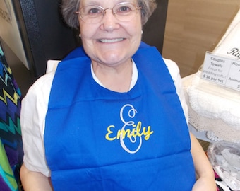 Adult Bib Personalized Adult Bib Monogrammed Bib Washable Special Needs Bib Monogrammed Adult Bib Holiday Adult Bib Holiday Bib Gag Gift