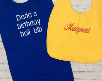 LONG Adult Bib Personalized Adult Bib Personalized Special Needs Bib, Monogrammed Adult Bib, Holiday Adult Bib, Holiday Bib