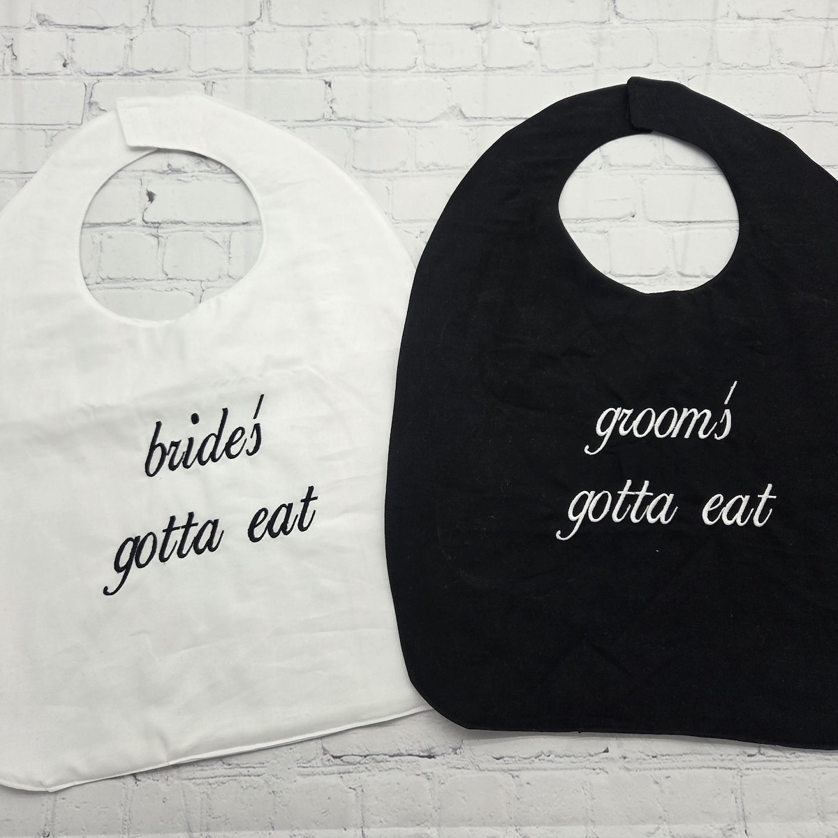 Wedding Bibs, Couples Clothing Protectors, Bridal Shower Gift, Bachelor Gift, Wedding Clothing Protector, Personalized Adult Bib, bride bib