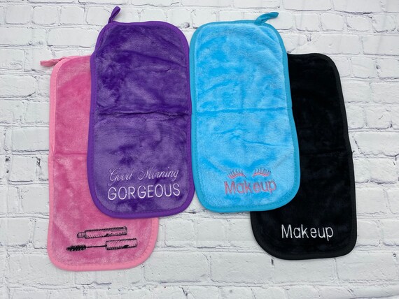 Plush Makeup Removal Cloth Personalized Washcloth Monogrammed Face Towel Washable Embroidered Gift for Her Slumber Party Bath Spa Favor Etsy Ireland
