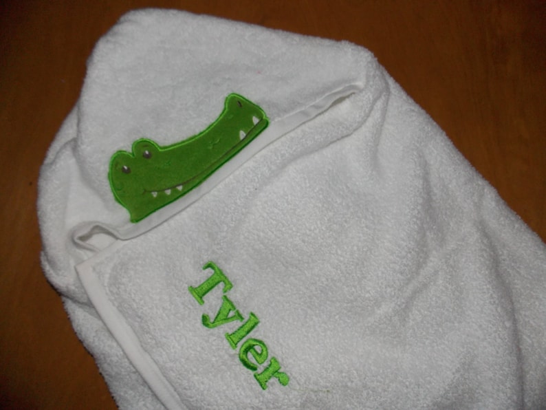 Download Alligator Personalized Hooded Towel Alligator Nursery | Etsy