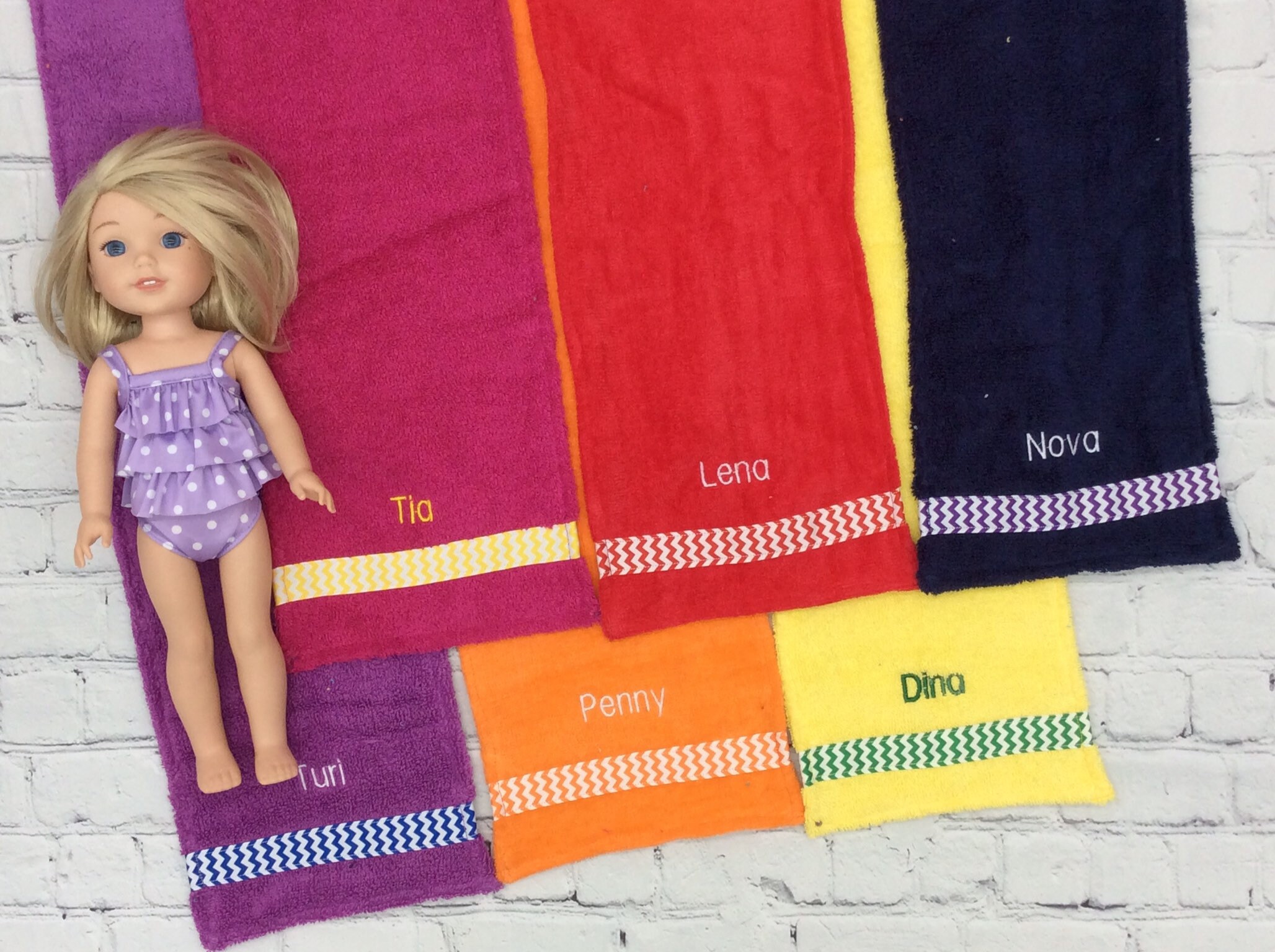 Chevron Doll Bath Towel 18 inch doll Accessories Girl Doll Etsy