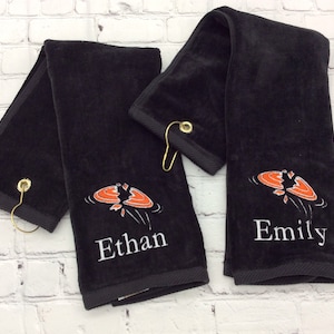 Personalized Skeet Towel, Trap Shooting Gift for Guy hunting Decor, monogrammed gift under 20,  Unique Sportsman, Gun Club, Pistol Range