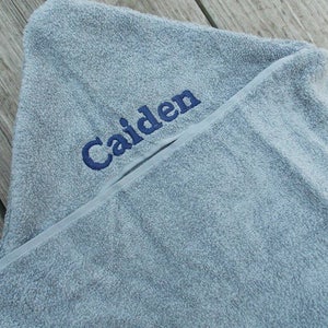 Personalized Hooded Towel, Unique Baby Shower Gift, Monogrammed Birthday Gift, Custom Bath Decor, Cotton Towel for Infant, Toddler, and Kid