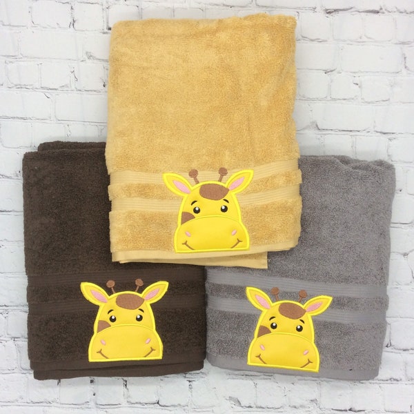 Giraffe Bath Towel Etsy