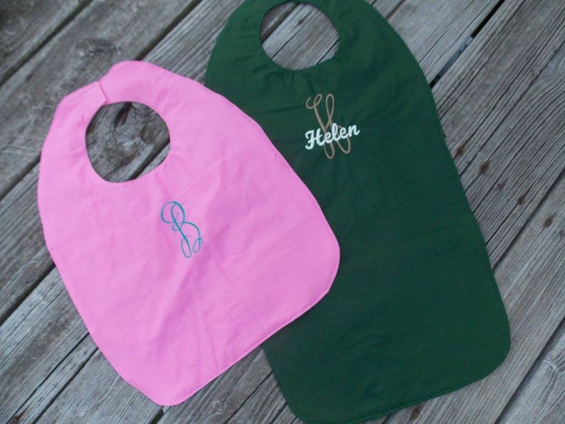 Adult Bib Personalized Adult Bib Monogrammed Bib Personalized Etsy