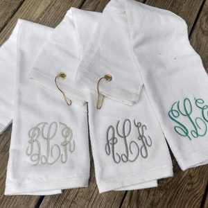 Golf Gift, Golf Towel, Groomsmen Gift, Monogrammed Golf Towel, Golf Gifts for Men, Personalized Golf Towel, Cotton Anniversary Gift