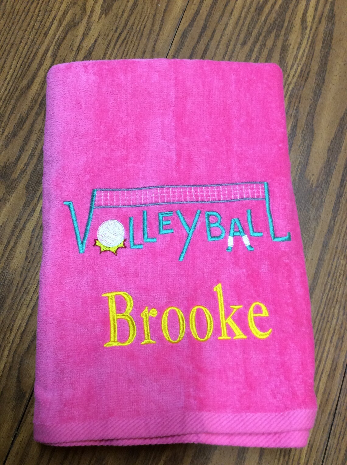 Volleyball Personalized Beach Towel Monogrammed Beach Towel Etsy