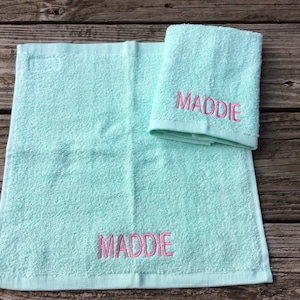 Set of 2 Personalized Washcloth, Teen Gift, Face Towels Cotton Cloths for Make Up Removal Unique Gift for Her Ecofriendly, Reusable Washable