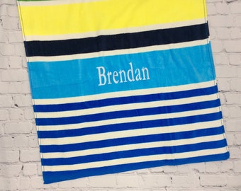 Personalized Beach Towel Kids Beach Towel Monogrammed Birthday Gift Baby Shower Gift Groomsmen Gift Bridal Party Favor Monogrammed Rest Mat
