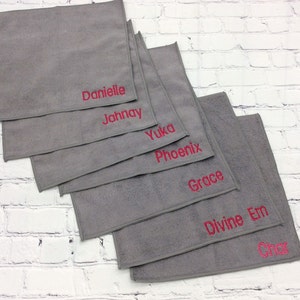 Monogrammed Washcloth Personalized Washcloth Gift for Him Gift for Her Microfiber Cloth Microfiber Make Up Removal Cloth Sweat Cloth