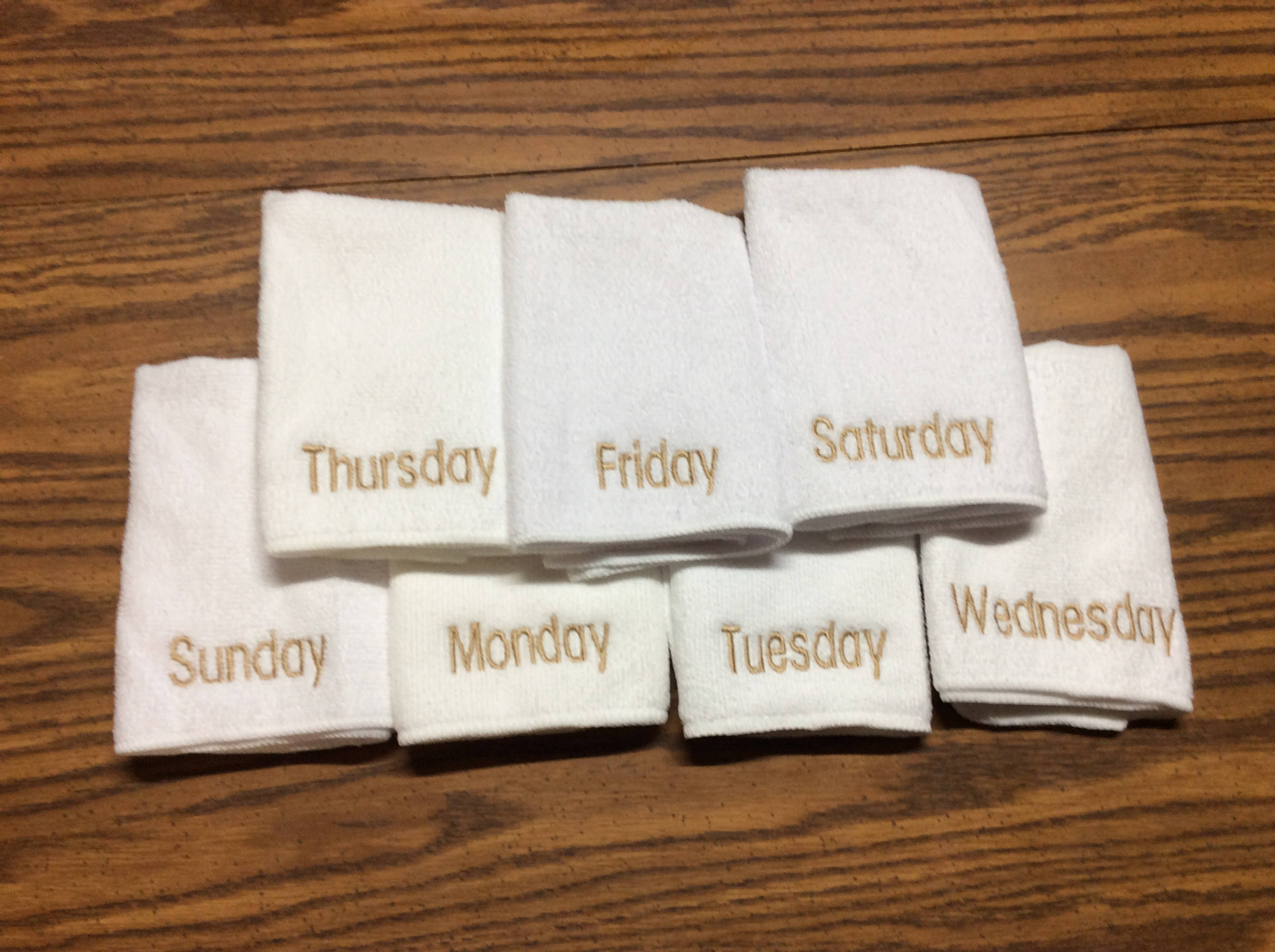 Days of the Week Washcloths Teen Gift Face Towel Microfiber Make up Removal Cloth Gift for Her Slumber Party Favor Secret Pal Gift Etsy