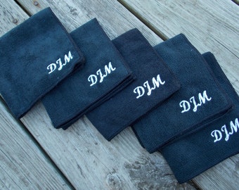 Monogrammed Washcloth, Personalized Gift for Him, Microfiber Face Cloth for makeup removal, washable reusable eco friendly, name embroidery