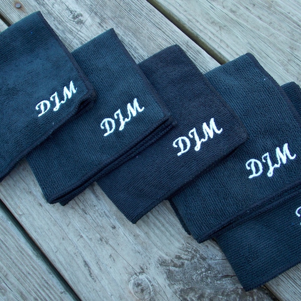 Monogrammed Washcloth, Personalized Gift for Him, Microfiber Face Cloth for makeup removal, washable reusable eco friendly, name embroidery
